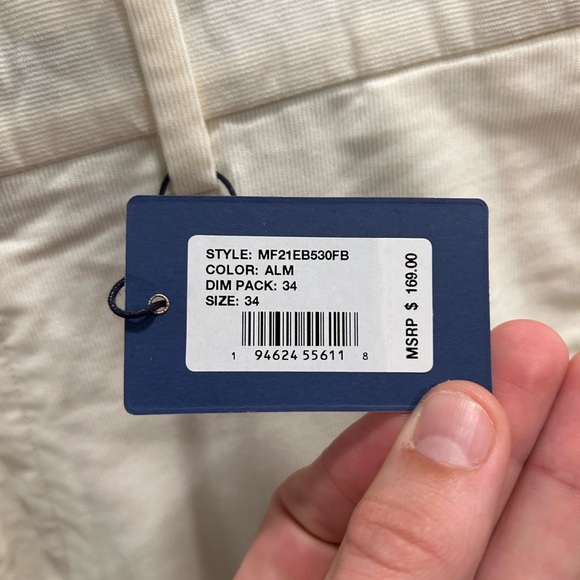 Peter Millar Cream Crown Superior Soft Corduroy Five Pocket Jeans 34 x 34 NWT - Picture 4 of 8